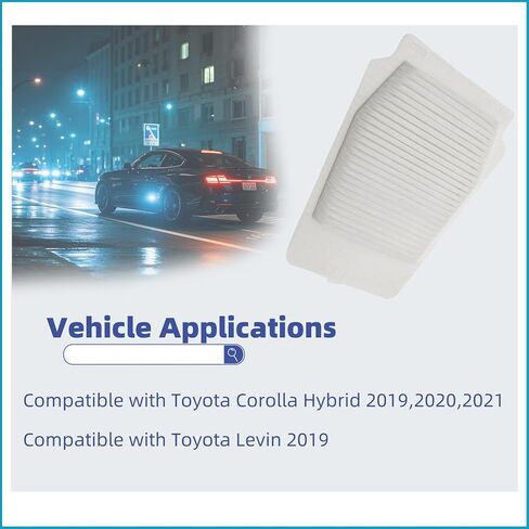 Car Cabin Air Filter Compatible with Toyota Corolla Hybrid 2019-2021,Fit for Levin 2019 HV Battery Cooling Automobiles Filters Wear Parts, Air Filter Screen Replace G92DH-02030 (1pcs black) in Saudi Arabia