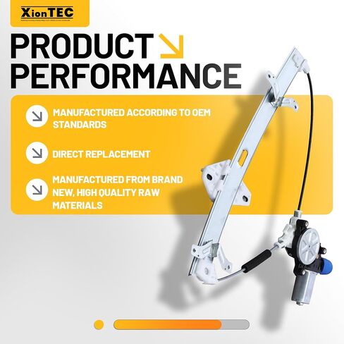Power Window Regulator with Motor, Front Driver Side, Compatible with Honda Accord 2003 2004 2005 2006 2007 (Sedan 4-Door Only), Replace# 741-306 72250SDAA02 in Kuwait