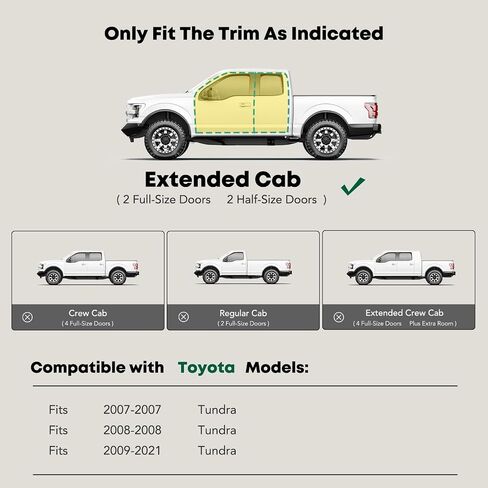 yhtauto 5 بوصة لوحات الجري خطوات جانبية متوافقة مع Toyota Tundra 2007-2021 ، الكابينة الممتدة ، عازمة بيضاوية الصلب المصقول من الفولاذ المقاوم للصدأ ، العجلات إلى عجلة شاحنة الكابينة خطوة القضبان in Saudi Arabia