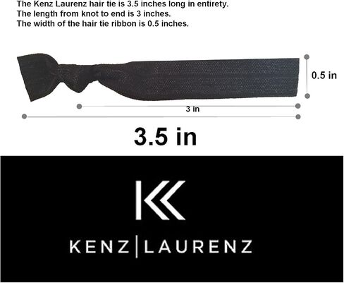 Kenz Laurenz 100 Hair Ries No Crease Ribbon Alastics Ouchless Bontails Hairds Bands (100 ties-ties-ties and solids) in Kuwait