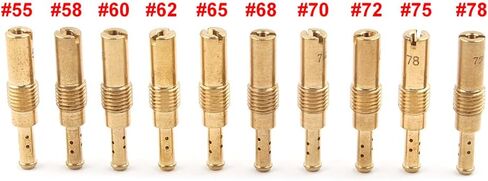 NewsMarts 10 قطع Carbretor Carb Slow Pilot Jet Kit 55 58 60 62 65 68 70 72 75 78 لـ PWK لـ Keihin لـ OKO CVK NSR KSR CARB in Kuwait