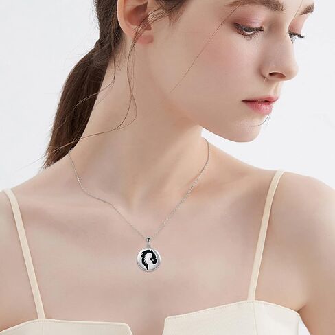 YAFEINI Horse Necklace Girls Pendant 925 Sterling Silver Pendant Pony Necklace Jewelry Gifts for Women Girls in Saudi Arabia