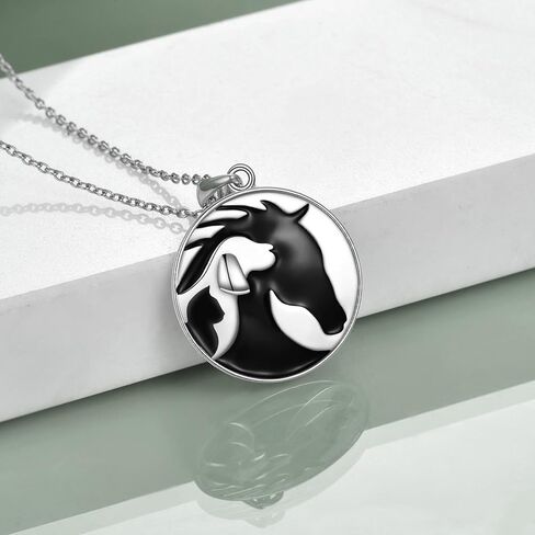 YAFEINI Horse Necklace Girls Pendant 925 Sterling Silver Pendant Pony Necklace Jewelry Gifts for Women Girls in Kuwait