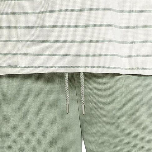 Max & Mia Women's 2 قطعة Stripe Waffle Rounge مجموعة Hoodie و Jogger in Kuwait
