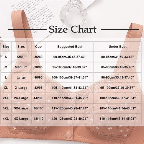 Front Closure Wireless Bras for Womens Plus Size Daisy Bras for Older Women Comfortable Adjustable Everyday Bra in Saudi Arabia