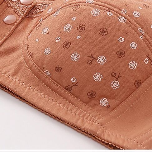 Front Closure Wireless Bras for Womens Plus Size Daisy Bras for Older Women Comfortable Adjustable Everyday Bra in Saudi Arabia