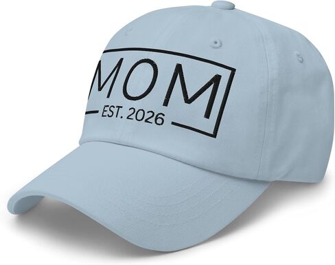 NX Mom Est 2026 Curved Bill Cap Relaxed Fit Low Crown Adjustable New Mom New Mother Hat Expect Baby 2026 in Saudi Arabia