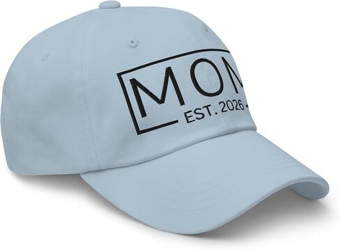 NX Mom Est 2026 Curved Bill Cap Relaxed Fit Low Crown Adjustable New Mom New Mother Hat Expect Baby 2026 in Saudi Arabia