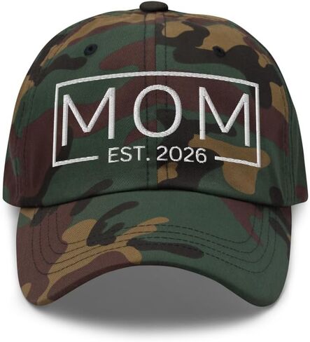 NX Mom Est 2026 Curved Bill Cap Relaxed Fit Low Crown Adjustable New Mom New Mother Hat Expect Baby 2026 in Saudi Arabia