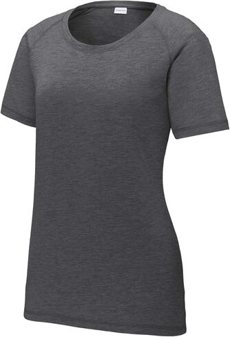 Sport-Tek Women's Posicharge Tri-Plend Wicking Scoop Neck Raglan Tee | تي شيرت الرياضة Fit Workout ، صالة الألعاب الرياضية الربيع والصيف in Kuwait