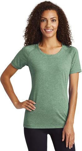 Sport-Tek Women's Posicharge Tri-Plend Wicking Scoop Neck Raglan Tee | تي شيرت الرياضة Fit Workout ، صالة الألعاب الرياضية الربيع والصيف in Kuwait