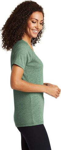 Sport-Tek Women's Posicharge Tri-Plend Wicking Scoop Neck Raglan Tee | تي شيرت الرياضة Fit Workout ، صالة الألعاب الرياضية الربيع والصيف in Kuwait