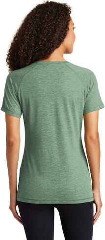 Sport-Tek Women's Posicharge Tri-Plend Wicking Scoop Neck Raglan Tee | تي شيرت الرياضة Fit Workout ، صالة الألعاب الرياضية الربيع والصيف in Kuwait