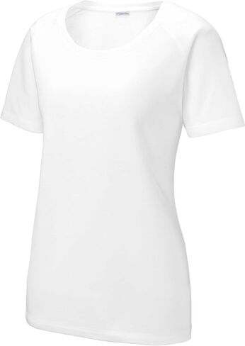 Sport-Tek Women's Posicharge Tri-Plend Wicking Scoop Neck Raglan Tee | تي شيرت الرياضة Fit Workout ، صالة الألعاب الرياضية الربيع والصيف in Saudi Arabia