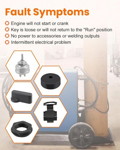 Starter Ignition Switch 4 Terminal 5 Position Switch Fit for Miller Welder Replace 176606 207073 217680 207073, 5-Position Control Overload Protection Includes Handle Lever in Saudi Arabia