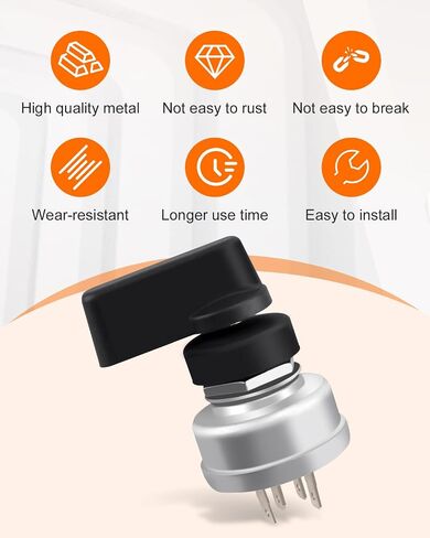 Starter Ignition Switch 4 Terminal 5 Position Switch Fit for Miller Welder Replace 176606 207073 217680 207073, 5-Position Control Overload Protection Includes Handle Lever in Saudi Arabia