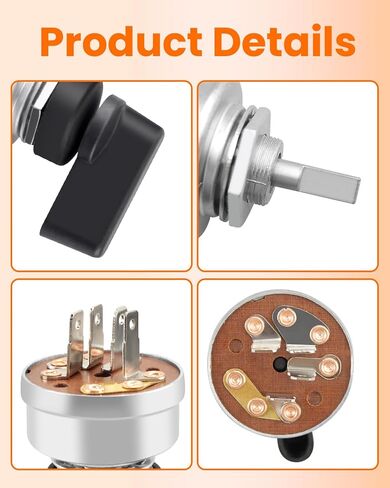 Starter Ignition Switch 4 Terminal 5 Position Switch Fit for Miller Welder Replace 176606 207073 217680 207073, 5-Position Control Overload Protection Includes Handle Lever in Saudi Arabia