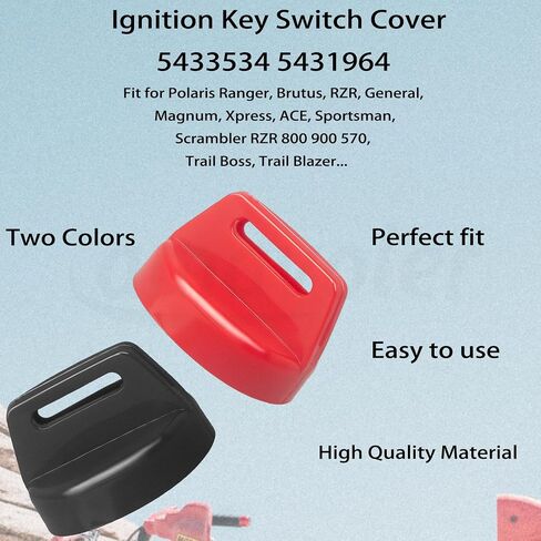 3 Pcs Ignition Key Switch Cover 5433534 5431964 Fit for Polaris Ranger, Brutus, RZR, General, Magnum, Xpress, ACE, Sportsman, Scrambler RZR 800 900 570, Trail Boss, Trail Blazer... (Red) in Saudi Arabia