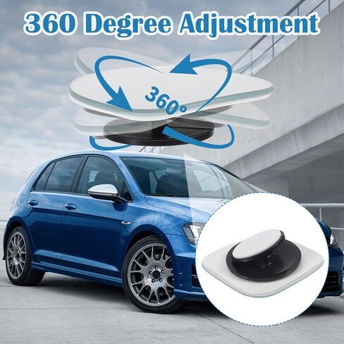 2 Pack Side Mirror Blindspot, High Defin Glass Frameless Convex Blind Spot Mirror, Auxiliary Universal Wide Angle Adjustable Rear View Car Mirrors Exterior Accessories for Cars Suv Trucks and Rvs(Fan) in Saudi Arabia