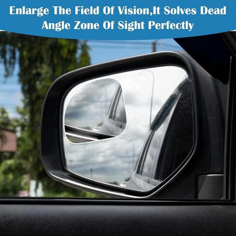 2 Pack Side Mirror Blindspot, High Defin Glass Frameless Convex Blind Spot Mirror, Auxiliary Universal Wide Angle Adjustable Rear View Car Mirrors Exterior Accessories for Cars Suv Trucks and Rvs(Fan) in Saudi Arabia