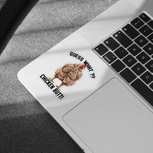 3 Pcs Guess What? Chicken Butt! Sticker, Guess What Sticker, Funny Chicken Sticker, Meme Chicken Sticker for Laptop Water Bottle Phone Car Window Helmet Vinyl Stickers 3 Inches (Guess What 1) in Saudi Arabia