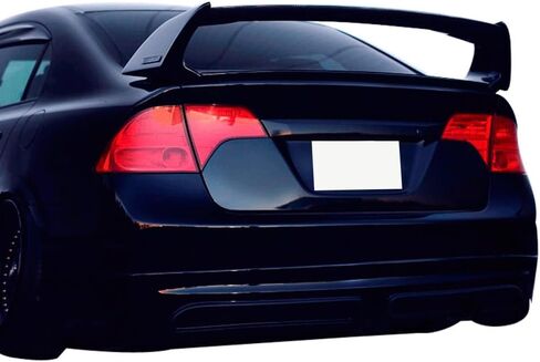 Pre-Painted Trunk Spoiler Compatible with 2006-2011 Honda Civic Sedan, ABS Painted #NH701M Galaxy Gray Metallic Trunk Boot Lip Spoiler Wing Deck Lid by IKON MOTORSPORTS in Saudi Arabia