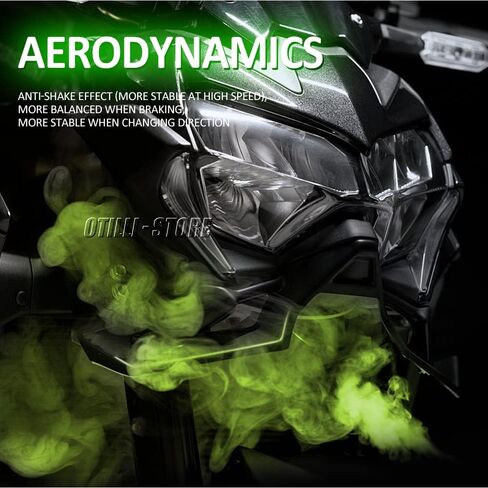 Carbon Fiber Motorcycle Z 900 Naked Front Spoiler Winglet Aerodynamic Wing Kit Spoiler New for Kawasaki Z900 2020 2021 2022 air Deflector (Matte Black) in Kuwait