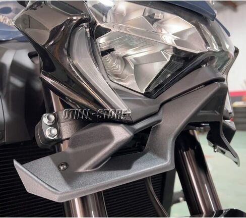 Carbon Fiber Motorcycle Z 900 Naked Front Spoiler Winglet Aerodynamic Wing Kit Spoiler New for Kawasaki Z900 2020 2021 2022 air Deflector (Matte Black) in Kuwait