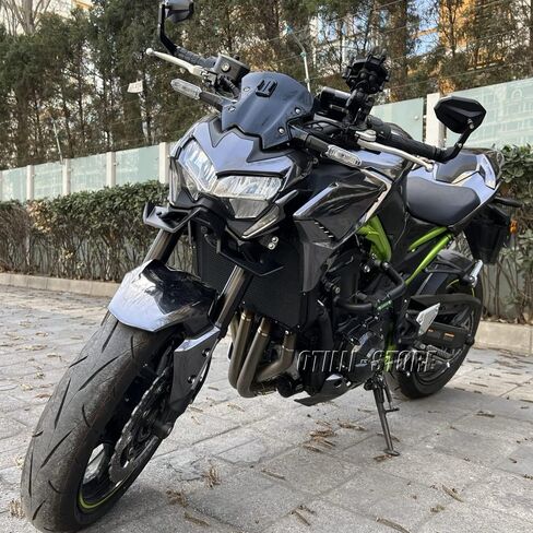 Carbon Fiber Motorcycle Z 900 Naked Front Spoiler Winglet Aerodynamic Wing Kit Spoiler New for Kawasaki Z900 2020 2021 2022 air Deflector (Matte Black) in Kuwait