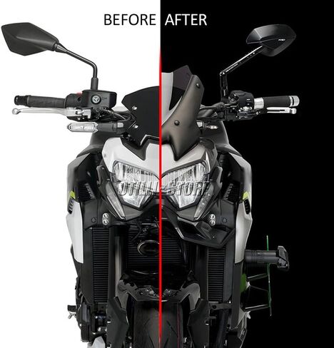 Carbon Fiber Motorcycle Z 900 Naked Front Spoiler Winglet Aerodynamic Wing Kit Spoiler New for Kawasaki Z900 2020 2021 2022 air Deflector (Matte Black) in Kuwait