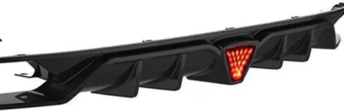 Rear Lip Compatibility with 2018-2022 Accord 10th Rear Bumper Chin Lip with W/LED Brake Light + Corner Apron Spats Rear Diffuser Gloss Black in Kuwait