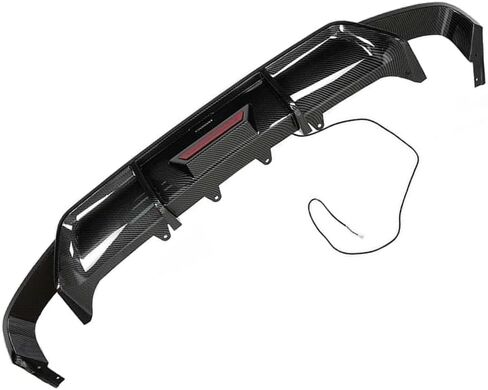Rear Lip Bumper Diffuser Compatible with Toyota Camry 2018-2022 SE XSE Rear Body Splitter Valance W/LED Light 3Pcs (Glossy Black) in Kuwait