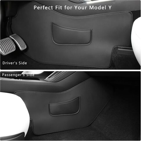 Seat Side Anti Kick Pads for Tesla Model Y Juniper 2025 Interior Guard Floor Mat Water Resistant & Dirt Center Console Protector Cover for New Model Y Launch Series Accessories in Saudi Arabia
