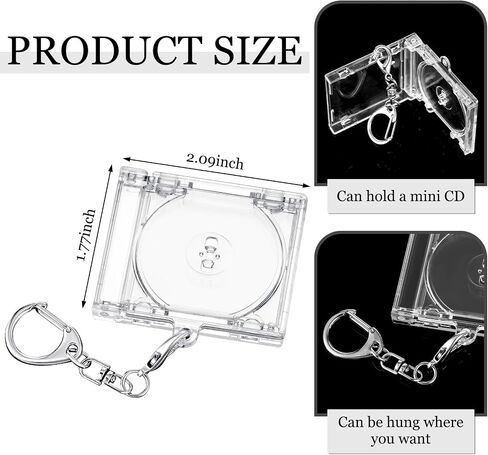 خاطئ 20 PCS MINI CD HOLDER BEAKENCAIN CASE CASE Plastic Player Key Key Pendant فارغة in Kuwait