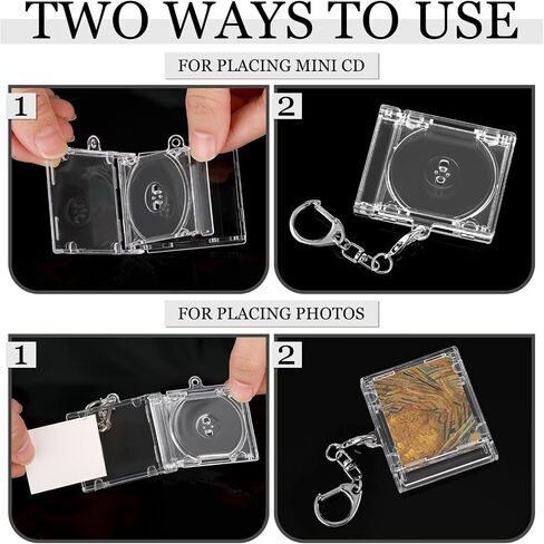 خاطئ 20 PCS MINI CD HOLDER BEAKENCAIN CASE CASE Plastic Player Key Key Pendant فارغة in Kuwait