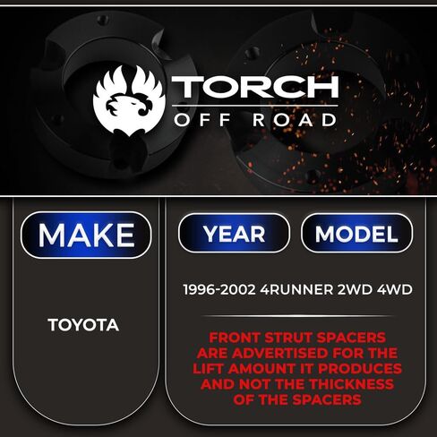 Torch 3 "Front Loveling Lift Kit for 1996-2002 Toyota 4Runner 2WD 4WD TRD SR5 in Saudi Arabia