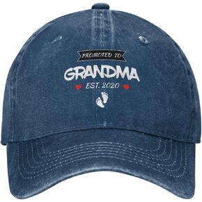 Grandma Est. 2020 Adjustable Classic Cowboy Baseball Cap Men Women Casual Dad Hat0 Navy Blue in Saudi Arabia