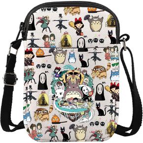 LEVLO No Face & Chihiro Crossbody Bag Japanese Anime Lover Gift Cartoon Anime Character Shoulder Bag Cartoon Movie Merch in Saudi Arabia