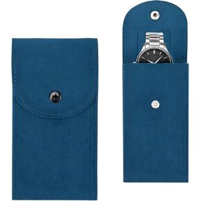 2PCS Watch Pouch ، Flannelette Watch Storage Bag Watch Watch Travel Watch Watch Organizer Bag للرجال والنساء (أسود) in Kuwait