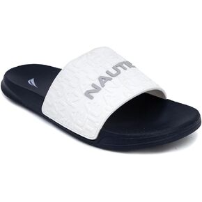 Nautica Men's Slide Sandals – Comfortable Slip-On Pool & Beach Shoes with Cushioned Footbed for Casual Wear in Kuwait