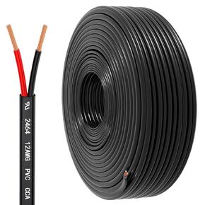 12 سلك مقياس 2 سلك كهربائي الموصل ، 12 AWG 3.3mm ² سلك PVC سلك ، 12 فولت/24 فولت DC الجهد المنخفض/الألومنيوم المرسوم النحاس (CCA)/مرنة/2 سلك لشرائط LED سلك السيارات Marine (9.2m/30ft) in Kuwait