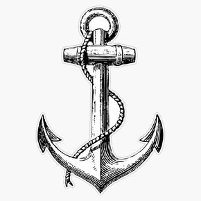 Classic Anchor Vinyl Waterproof Sticker Decal Car Laptop Wall Window Bumper Sticker 5" in Kuwait