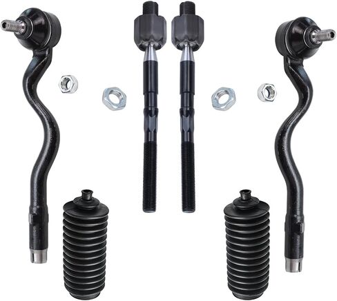 Detroit Axle - 6pc Tie Rods Kit لـ BMW 325i 328i 320i 323CI 323i 325CI 330i Z4 ، 4 قضبان ربط داخلية وخارجية ، 2 أحذية ، استبدال in Saudi Arabia