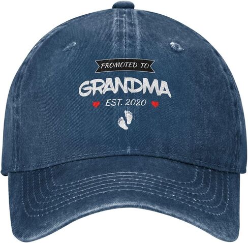 Grandma Est. 2020 Adjustable Classic Cowboy Baseball Cap Men Women Casual Dad Hat0 Navy Blue in Saudi Arabia