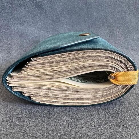 محفظة Cash Wrap ، حامل أموال للوصول إلى النقود السريعة للنقد ، منظم محفظة المال من الجلد ، نطاقات محفظة مفيدة مع المشبك المغناطيسي (الأزرق) in Kuwait