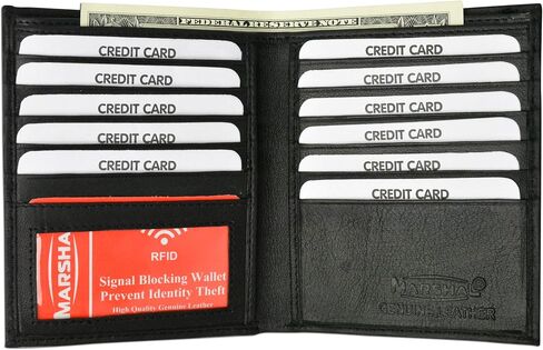 2 RFID حظر المحافظ الجلدية للرجال - سفر ممتازة سفر Bifold بطاقة الائتمان واقي RFID حظر محافظ محب للرجل in Kuwait