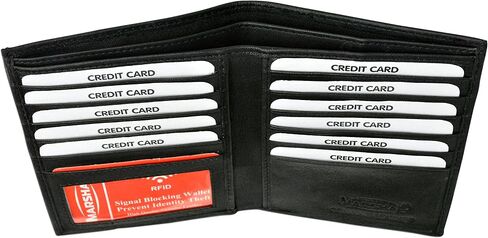 2 RFID حظر المحافظ الجلدية للرجال - سفر ممتازة سفر Bifold بطاقة الائتمان واقي RFID حظر محافظ محب للرجل in Kuwait