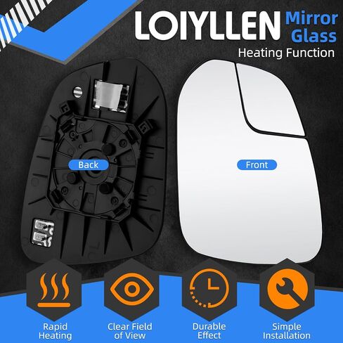 Driver Side Mirror Replacement for Toyota RAV4 2016 2017 2018 - Left Side Mirror Glass, Rear View Mirrors Glass with Power Heated in Kuwait