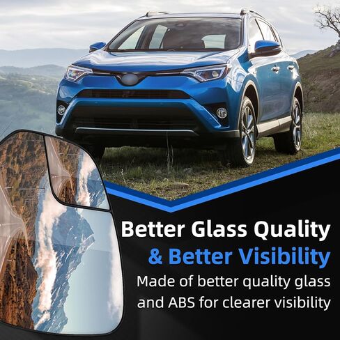 Driver Side Mirror Replacement for Toyota RAV4 2016 2017 2018 - Left Side Mirror Glass, Rear View Mirrors Glass with Power Heated in Kuwait