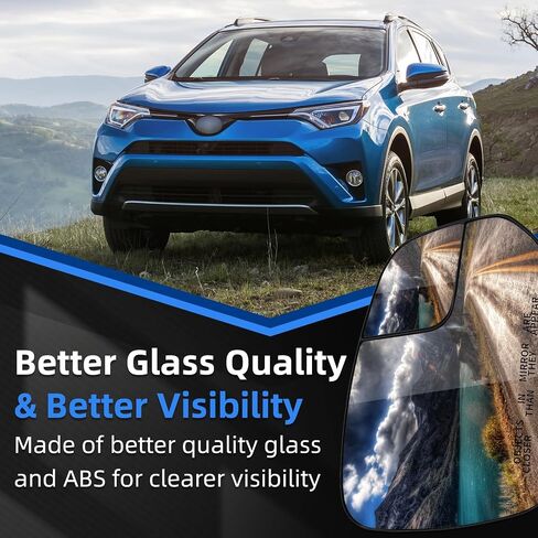 Driver Side Mirror Replacement for Toyota RAV4 2016 2017 2018 - Left Side Mirror Glass, Rear View Mirrors Glass with Power Heated in Saudi Arabia